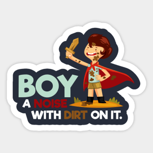 Definition of a Boy Noise With Dirt On It Sticker